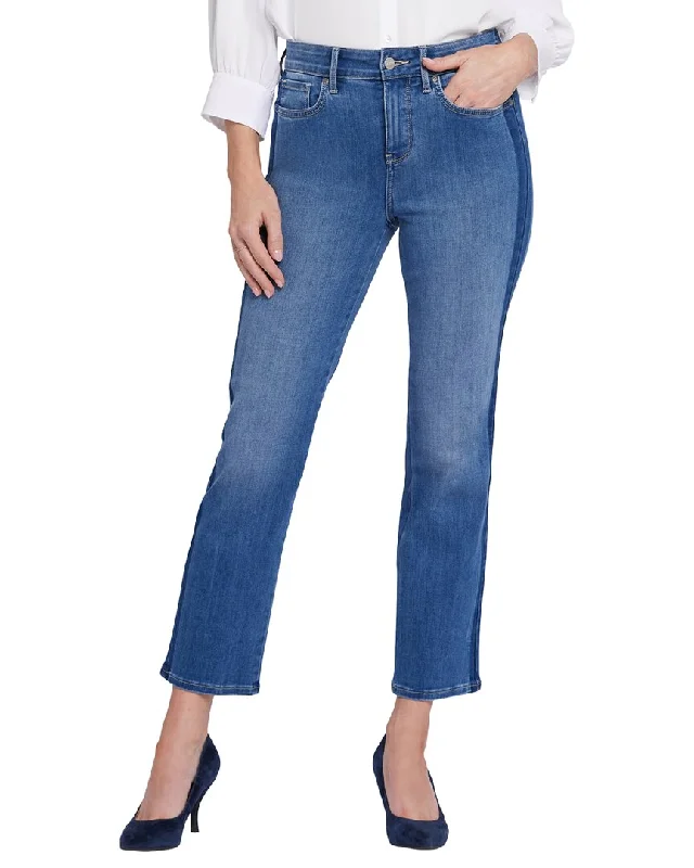 Baggy Pants-Women's Business Pants-NYDJ Marilyn Azure Wave Ankle Crop Jean