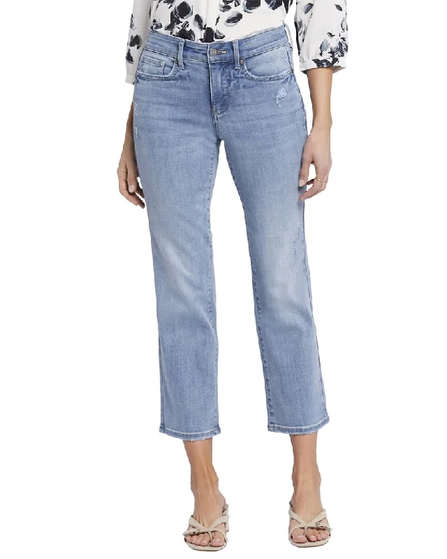 Rolled Hem Pants-Women's Chino Pants-NYDJ Marilyn Lake Front Ankle Crop Jean