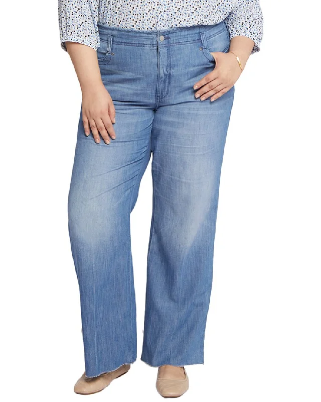 Women's Elegant Pants-NYDJ Plus Teresa Everly Wide Leg Jean