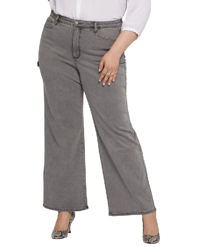 Bell Bottom Pants-Women's Cozy Pants-NYDJ Plus Teresa Palmas Wide Leg Jean