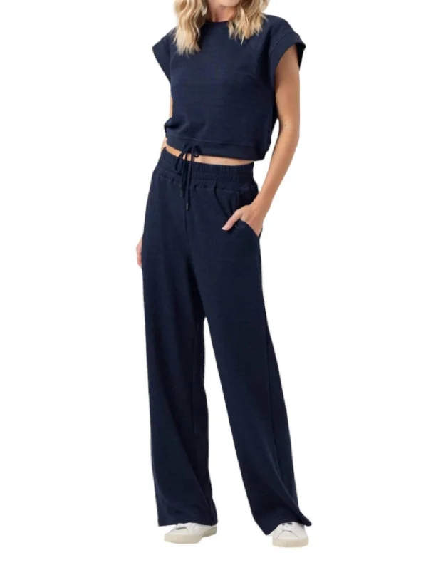 Clearance Pants-Women's Solid Color Pants-Pryn Pants In Navy