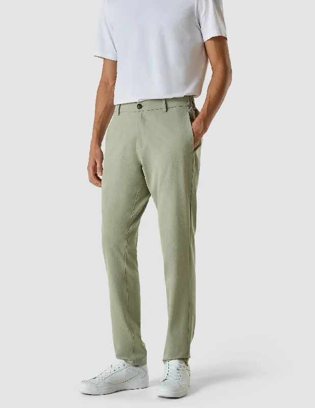 Culottes Pants-Women's Dark Wash Pants-Tech Linen Elastic Pants Neutral Green