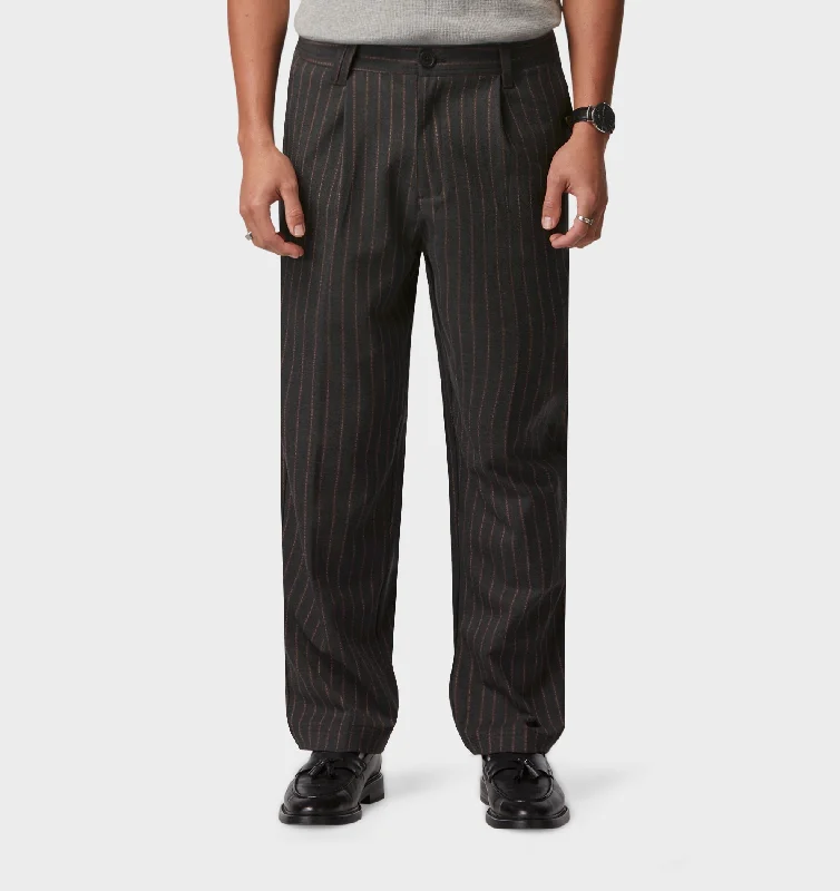 Rafting Pants-Women's Multi Stripe Pants-Winston Pant - Charcoal/Red Pinstripe